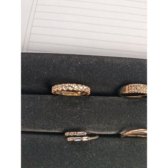 Ettika 18k Plated Gold Stacking Rings Size 6. 4 rings - Picture 2 of 4